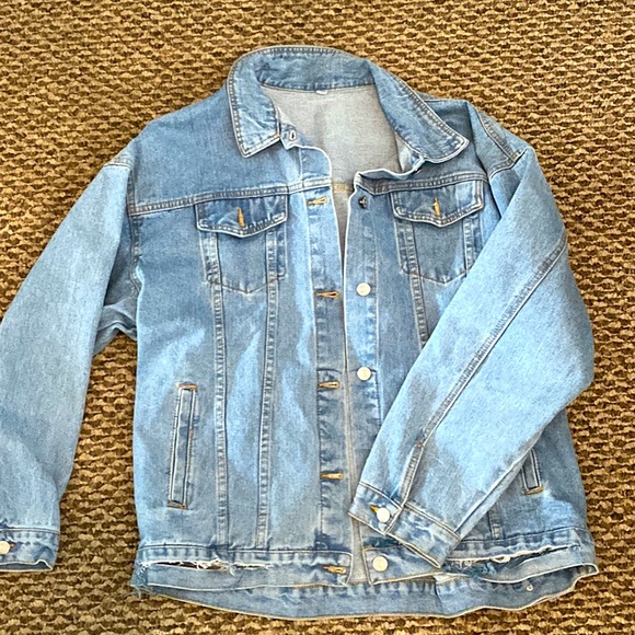 SHEIN Jackets & Blazers - oversized jean jacket